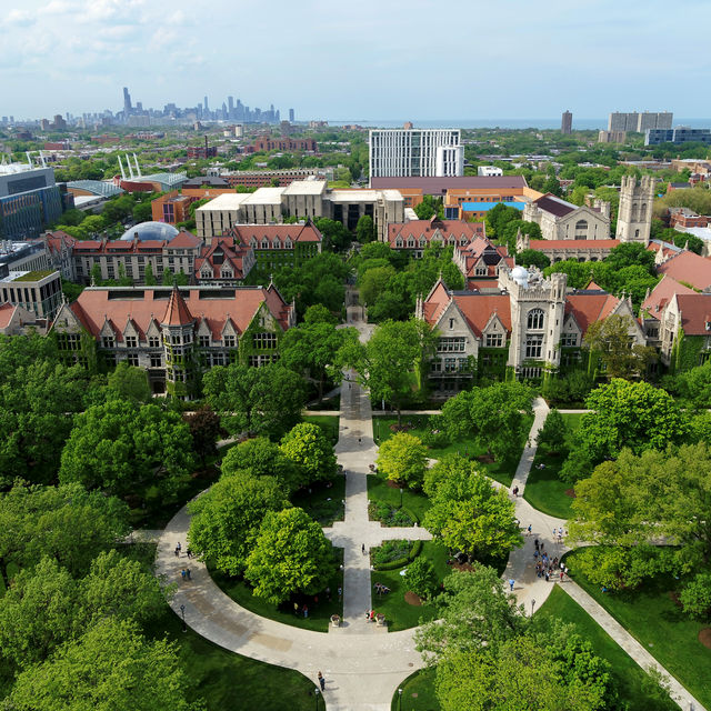 ariel view of campus looking north